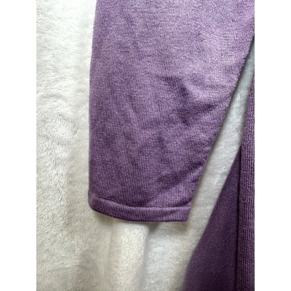 J.Jill Sweater Cardigan Size Medium Single Button Closure Long Sleeve Purple - Picture 5 of 9